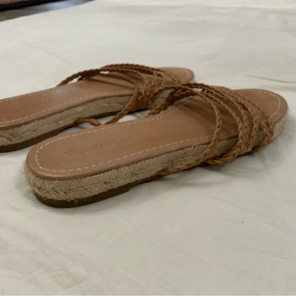 Madewell The Kathryn Espadrille Slide Sandal Braided Leather Tan Size 8.5 - Picture 6 of 13